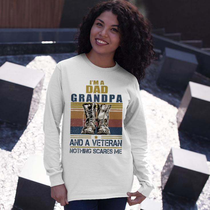 I Am A Dad Grandpa Veteran V2 Long Sleeve T-Shirt Gifts for Her