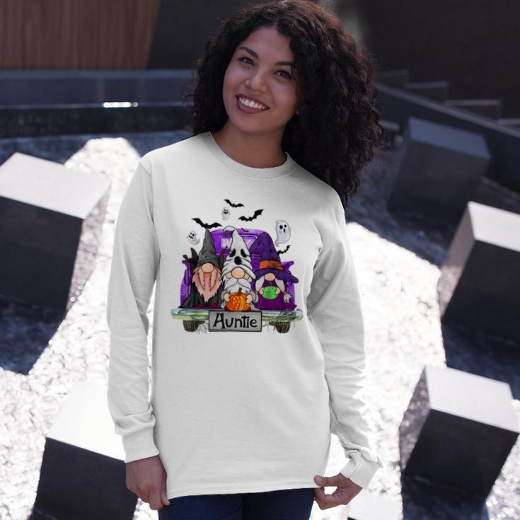 Gnomes Witch Truck Auntie Halloween Costume Long Sleeve T-Shirt Gifts for Her