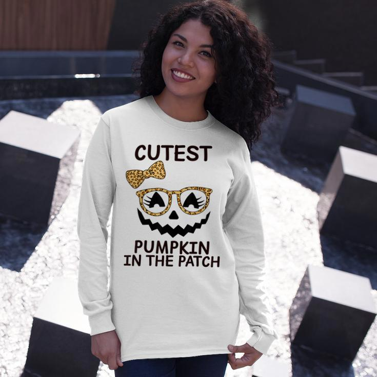 Halloween Cutest Pumpkin In The Patch Girl Halloween Pumpkin Long Sleeve T-Shirt Gifts for Her