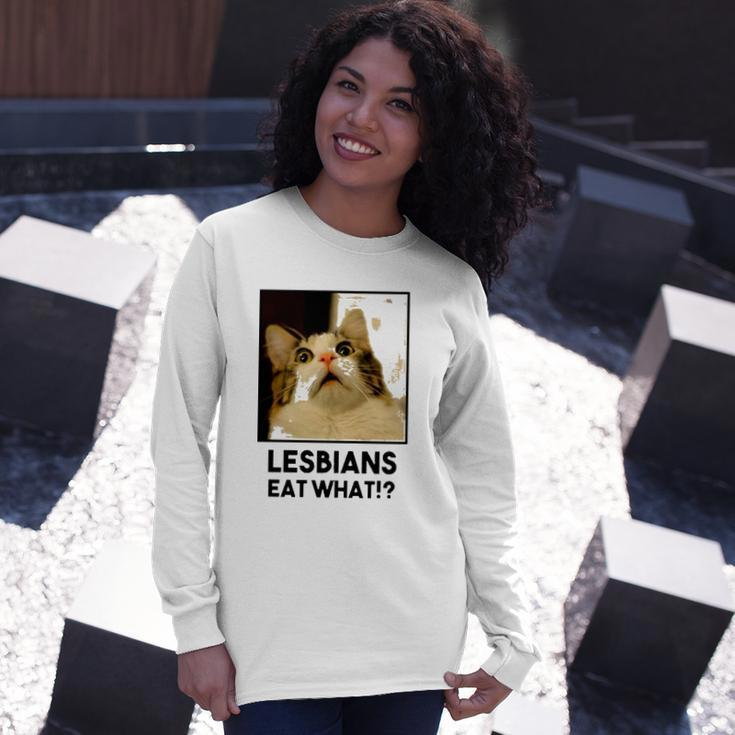 Lesbian Eat What Cat Long Sleeve T-Shirt T-Shirt Gifts for Her