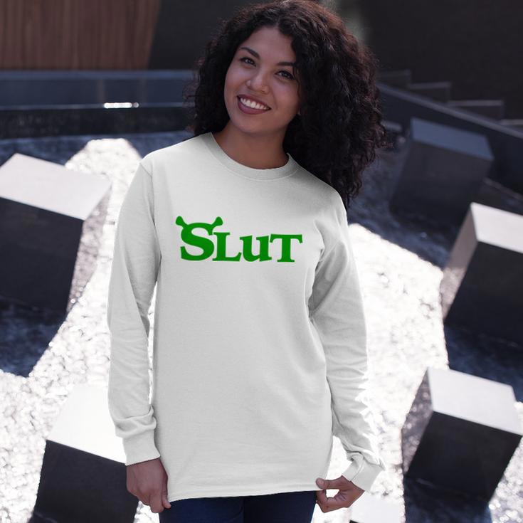 Slut Parody Tshirt Long Sleeve T-Shirt Gifts for Her