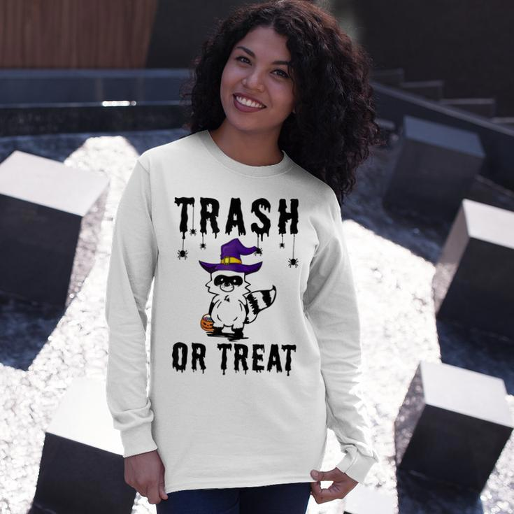 Trash Or Treat Trash Panda Witch Hat Halloween Costume Long Sleeve T-Shirt Gifts for Her