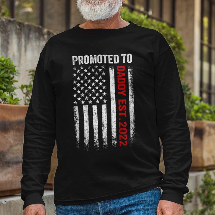Firefighter Red Line Promoted To Daddy 2022 Firefighter Dad Unisex Long Sleeve