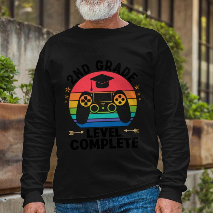 2Nd Grade Level Complete Game Back To School Long Sleeve T-Shirt Gifts for Old Men
