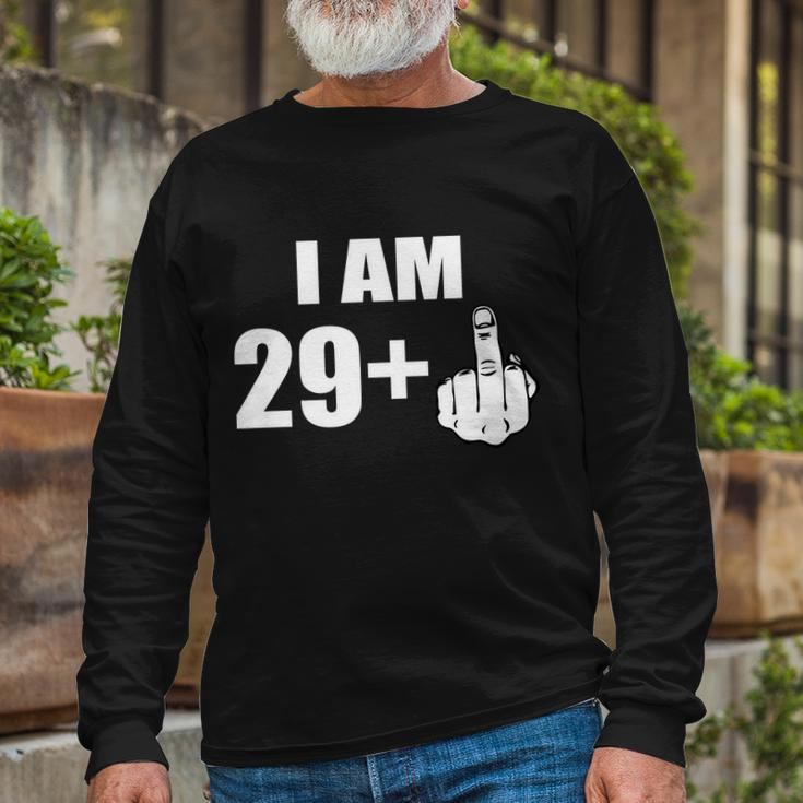 I Am 30 Middle Finger Tshirt Long Sleeve T-Shirt Gifts for Old Men