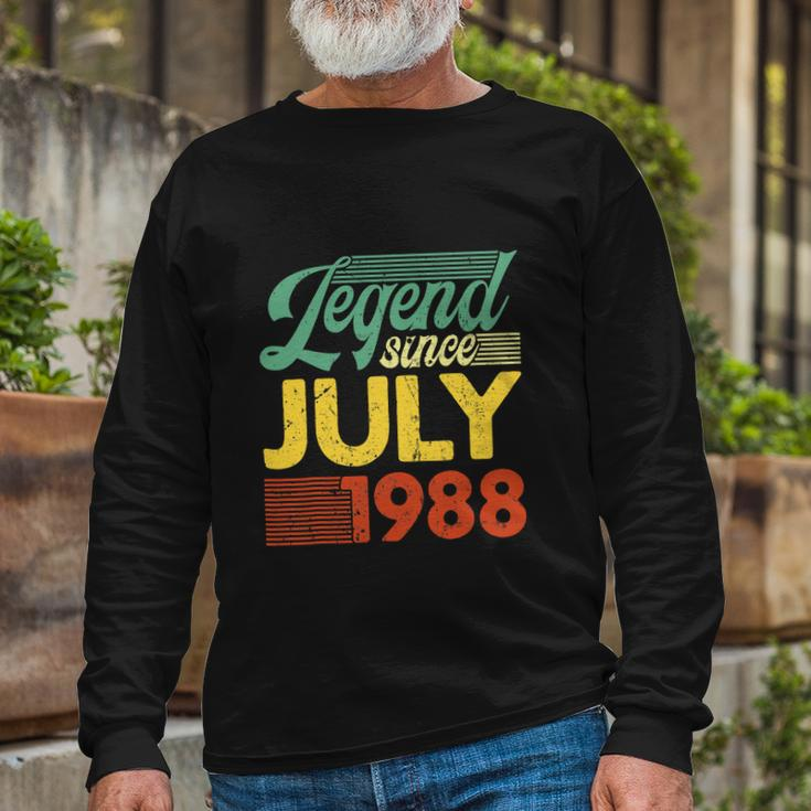 34 Years Old Legend Since July 1988 34Th Birthday Long Sleeve T-Shirt Gifts for Old Men