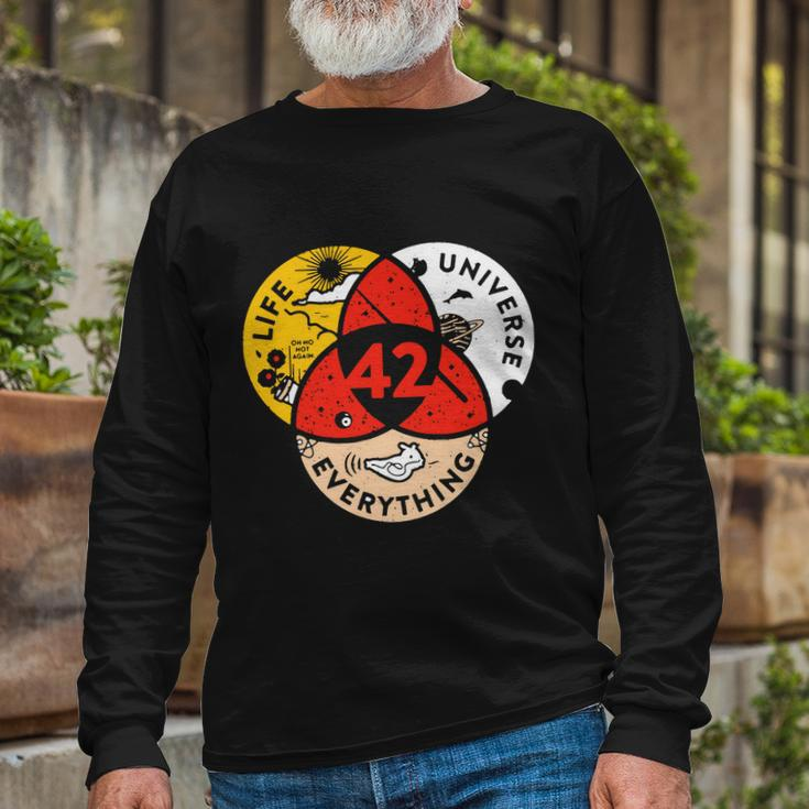 42 The Answer To Life The Universe And Everything Long Sleeve T-Shirt Gifts for Old Men