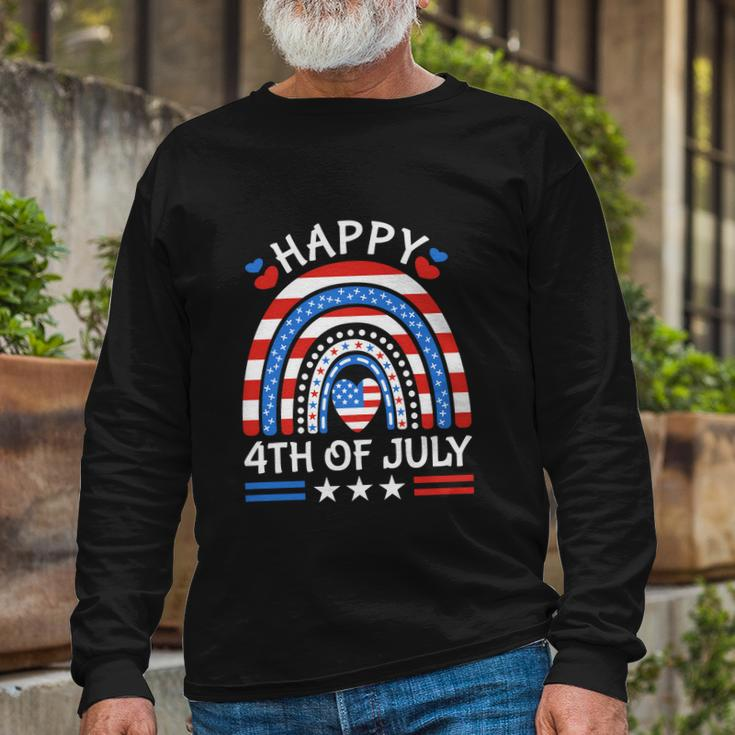 4Th Of July Cat American Flag V2 Long Sleeve T-Shirt Gifts for Old Men
