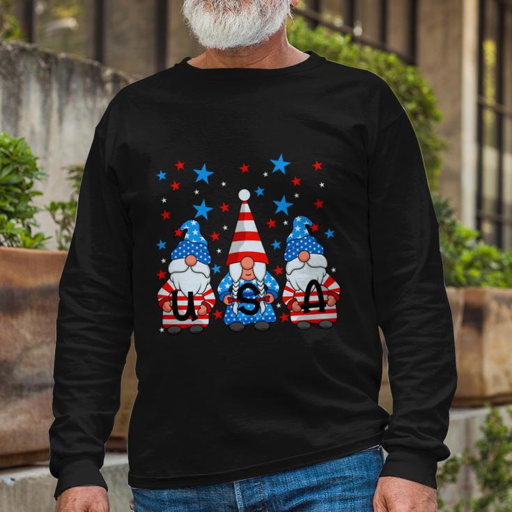 4Th Of July Gnomes Patriotic American Flag Cute Gnome Meaningful Long Sleeve T-Shirt Gifts for Old Men