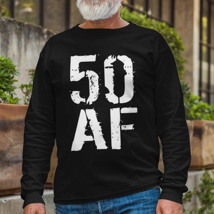 50 Af 50Th Birthday Tshirt Long Sleeve T-Shirt Gifts for Old Men