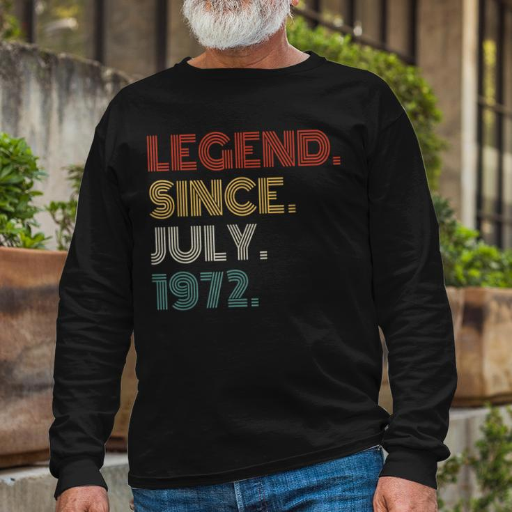 50 Years Old Vintage Legend Since July 1972 50Th Birthday V2 Long Sleeve T-Shirt Gifts for Old Men
