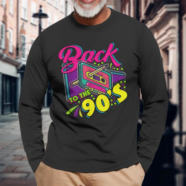 Back To The 90S 90S Disco Radio And Techno Era Vintage Retro Men Women Long Sleeve T-Shirt T-shirt Graphic Print Gifts for Old Men
