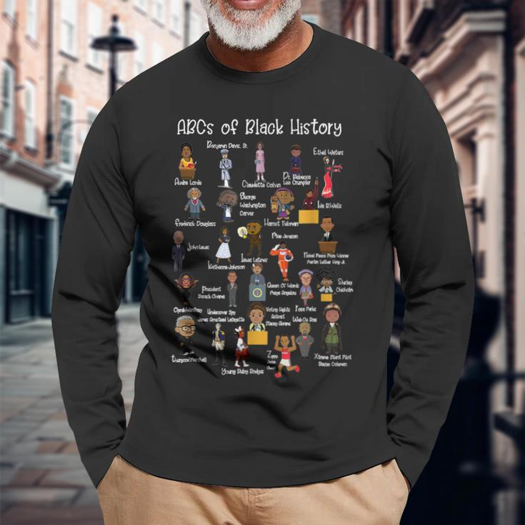 Abcs Of Black History Month Original Black History Men Women Long Sleeve T-Shirt T-shirt Graphic Print Gifts for Old Men