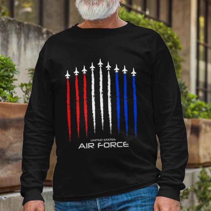 Air Force Us Veterans 4Th Of July Great American Flag Meaningful Long Sleeve T-Shirt Gifts for Old Men