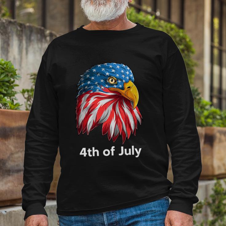 American Bald Eagle Mullet 4Th Of July Usa Patriotic Long Sleeve T-Shirt Gifts for Old Men