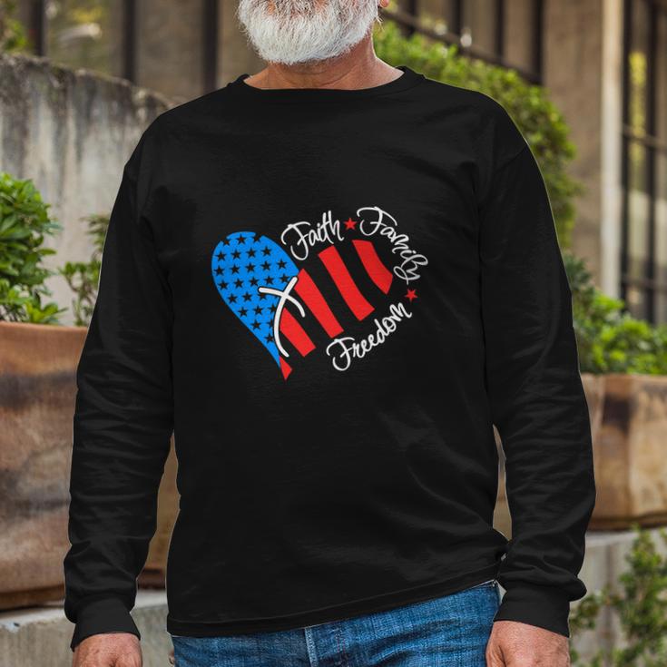 American Flag Usa 4Th Of July Christian Long Sleeve T-Shirt Gifts for Old Men