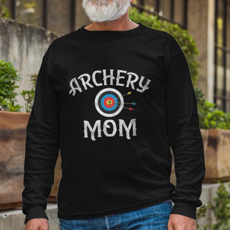 Archery Archer Mom Target Proud Parent Bow Arrow Long Sleeve T-Shirt Gifts for Old Men