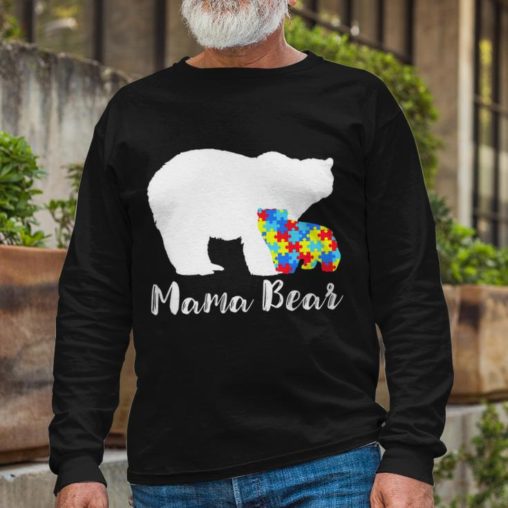 Autism Mama Bear Long Sleeve T-Shirt Gifts for Old Men