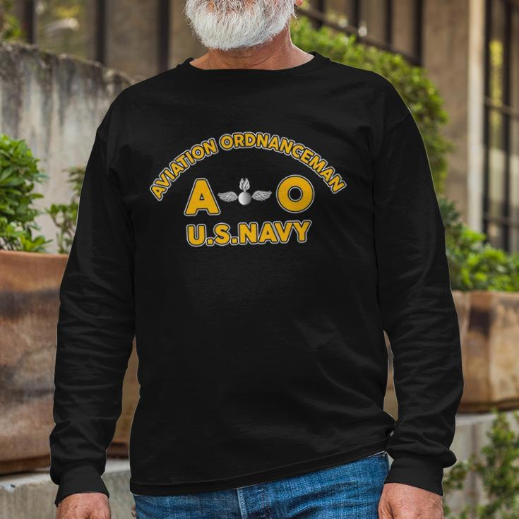 Aviation Ordnanceman Ao Long Sleeve T-Shirt Gifts for Old Men