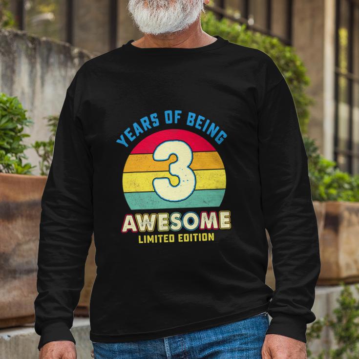 Awesome Retro 3Rd Birthday Boy Girl Long Sleeve T-Shirt Gifts for Old Men