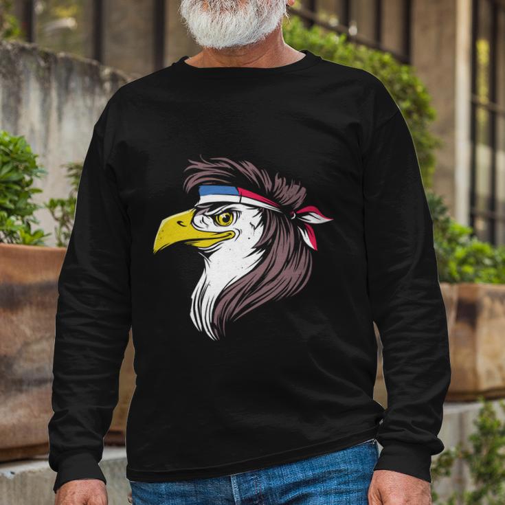 Bald Eagle Mullet With American Flag 4Th Of July Long Sleeve T-Shirt Gifts for Old Men