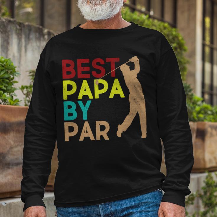 Best Papa By Par Tshirt Long Sleeve T-Shirt Gifts for Old Men