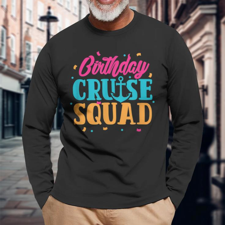 Birthday Cruise Squad Cruising Boat Party Travel Vacation Men Women Long Sleeve T-Shirt T-shirt Graphic Print Gifts for Old Men
