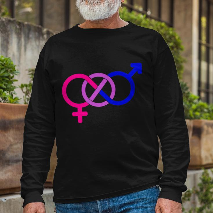 Bisexual Bi Pride Shirt Gay Parade Lgbtq Tshirt Long Sleeve T-Shirt Gifts for Old Men