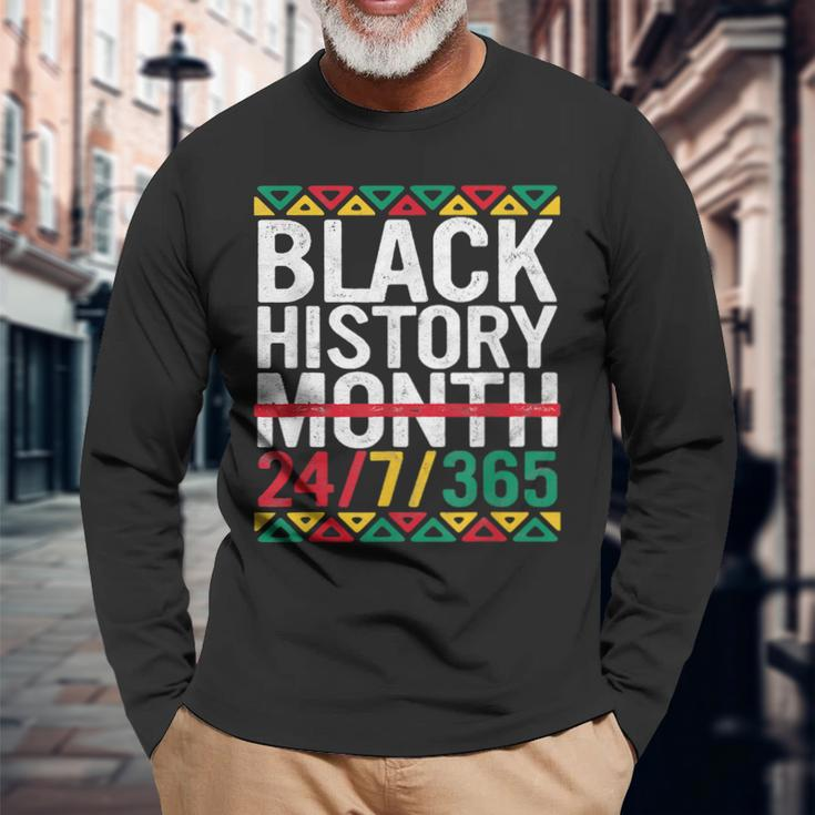 Black History Month 2022 Black History 247365 Melanin Men Women Long Sleeve T-Shirt T-shirt Graphic Print Gifts for Old Men