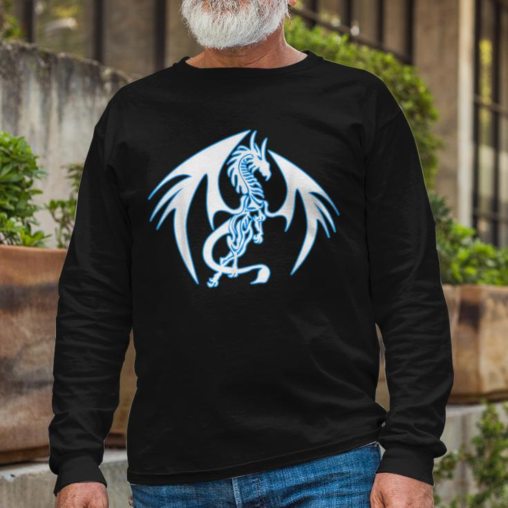 Blue Ice Dragon Halloween Team Undead Long Sleeve T-Shirt Gifts for Old Men