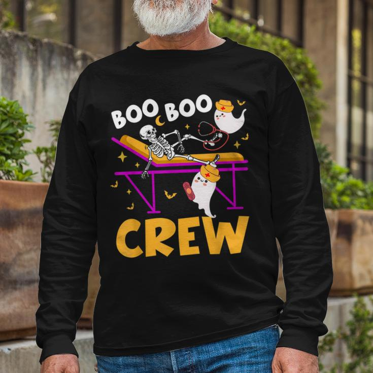 Boo Boo Crew Nurse Ghost Women Halloween Nurse Long Sleeve T-Shirt Gifts for Old Men