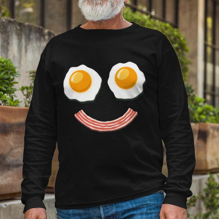 Breakfast Bacon And Eggs Tshirt Long Sleeve T-Shirt Gifts for Old Men