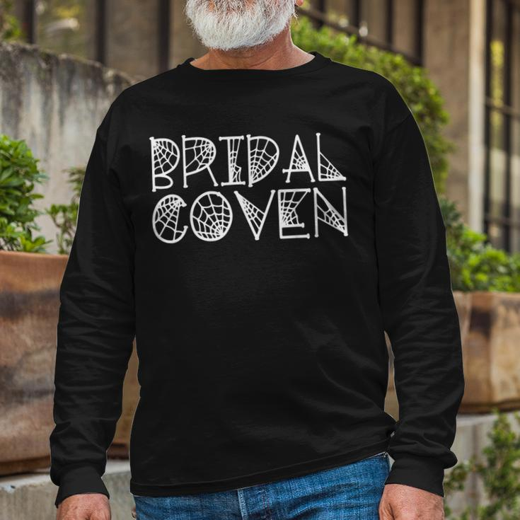 Bridal Coven Witch Bride Party Halloween Wedding Long Sleeve T-Shirt Gifts for Old Men