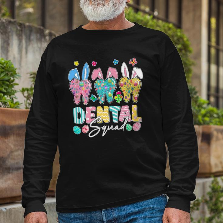 Bunny Ears Cute Tooth Dental Squad Dentist Easter Day Long Sleeve T-Shirt T-Shirt Gifts for Old Men