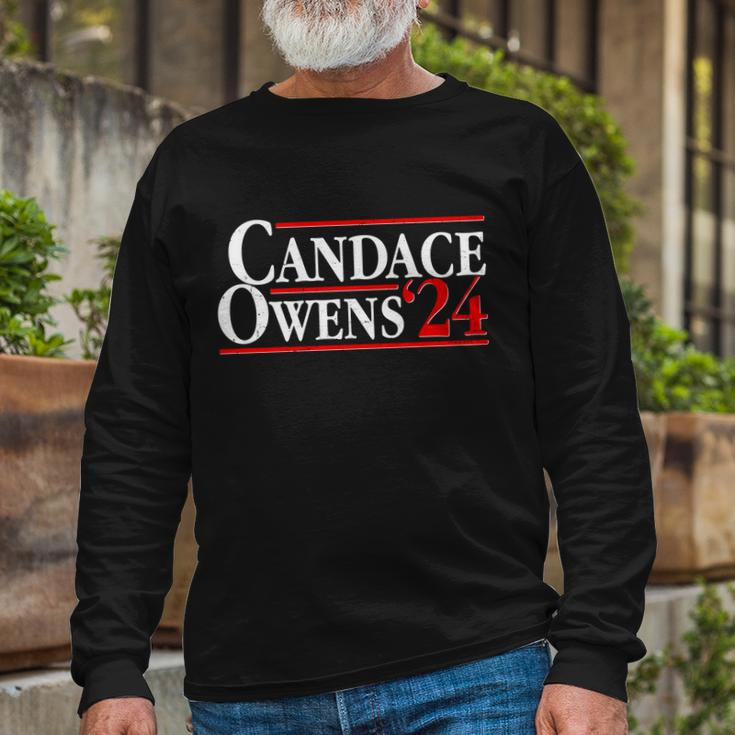 Candace Owens For President 24 Election Long Sleeve T-Shirt Gifts for Old Men