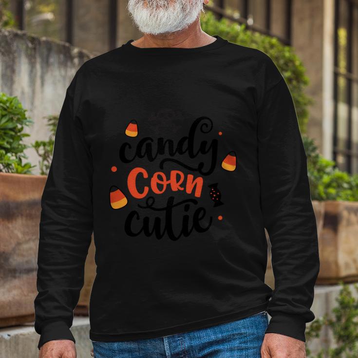 Candy Corn Cutie Halloween Quote V3 Long Sleeve T-Shirt Gifts for Old Men