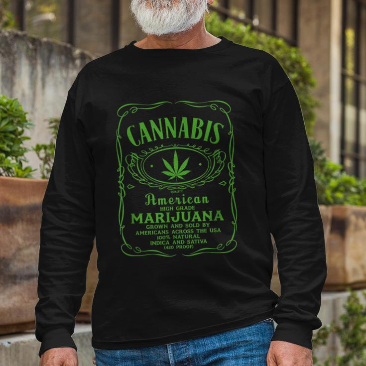 Cannabis Tshirt Long Sleeve T-Shirt Gifts for Old Men