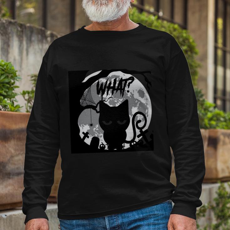 What Cat Halloween Quote V2 Long Sleeve T-Shirt Gifts for Old Men