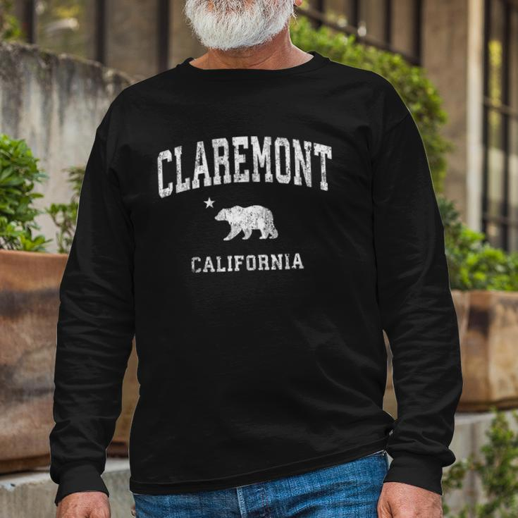 Claremont California Ca Vintage Distressed Sports Long Sleeve T-Shirt T-Shirt Gifts for Old Men