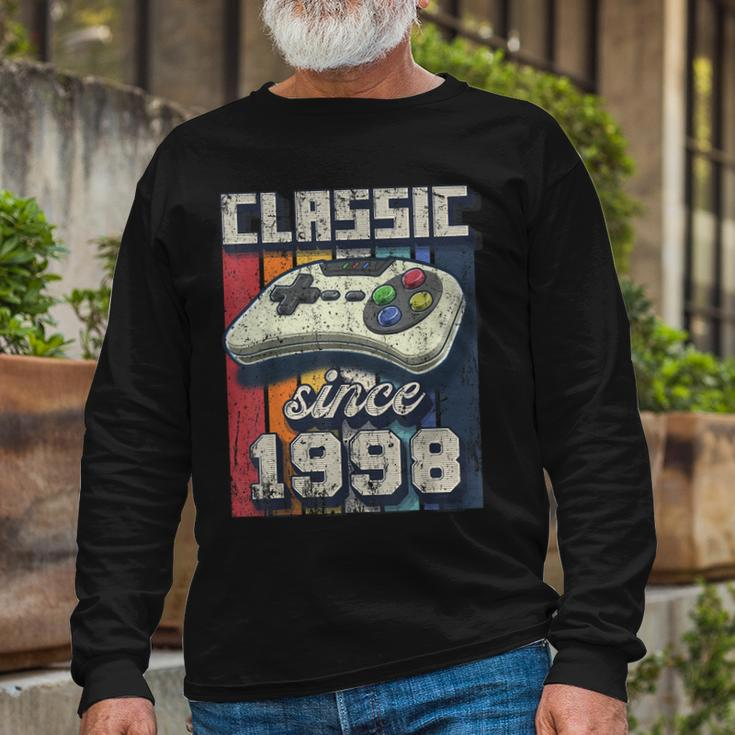 Classic 1998 24Th Birthday Retro Video Game Controller Gamer Long Sleeve T-Shirt Gifts for Old Men