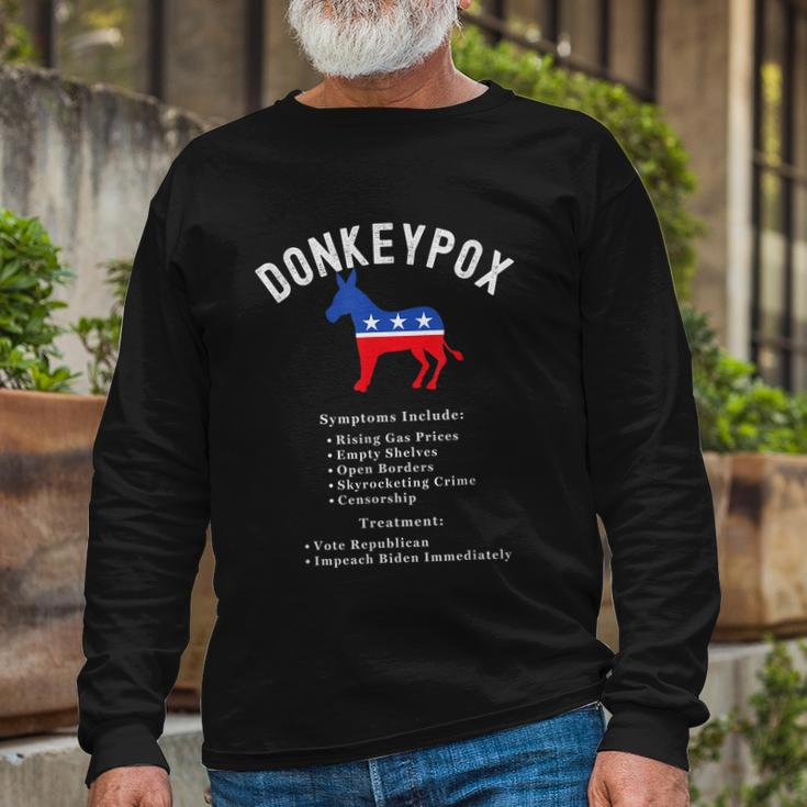Conservative Republican Anti Biden Donkeypox Long Sleeve T-Shirt Gifts for Old Men