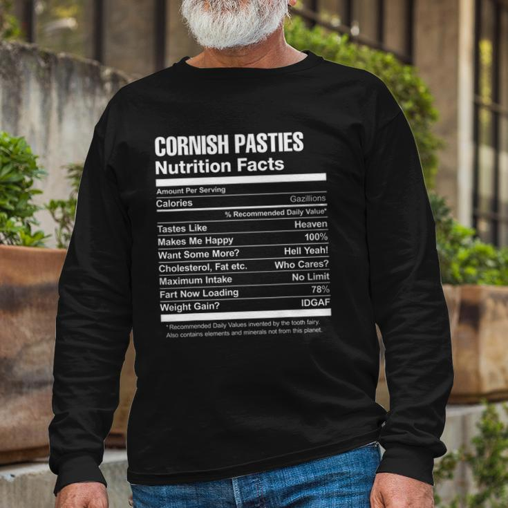Cornish Pasties Nutrition Facts Long Sleeve T-Shirt T-Shirt Gifts for Old Men