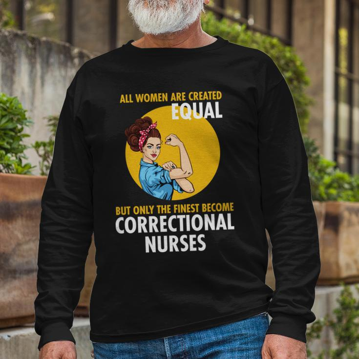 Correctional Nurse Tshirt Long Sleeve T-Shirt Gifts for Old Men