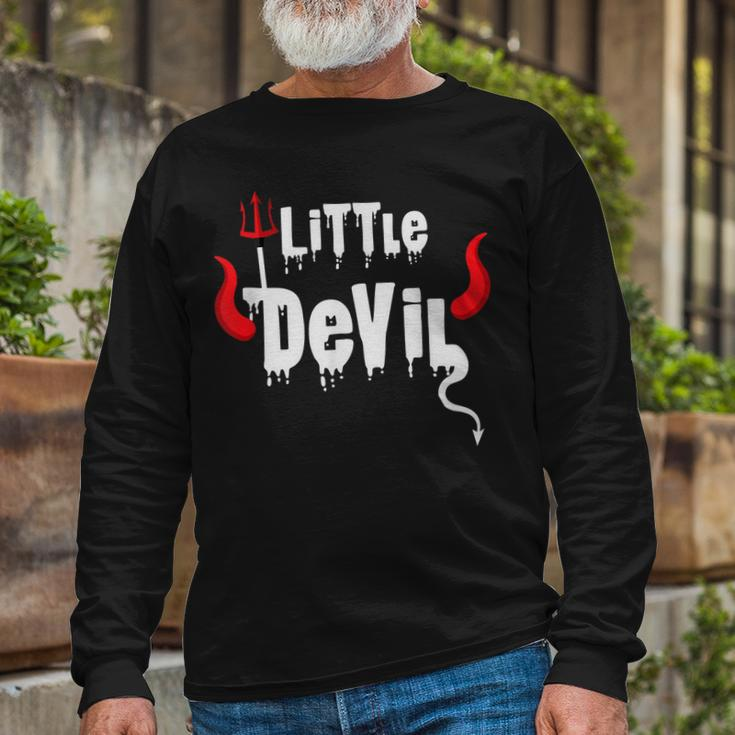 Cute Toddler Little Devil Halloween Trick Or Treat Long Sleeve T-Shirt Gifts for Old Men