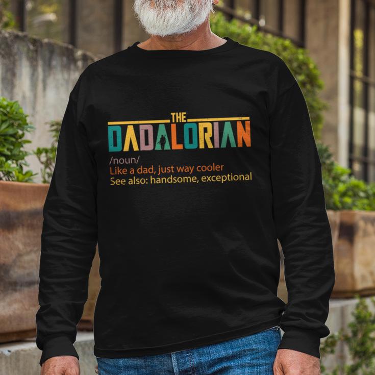 Dadalorian Definition Like A Dad But Way Cooler Tshirt Long Sleeve T-Shirt Gifts for Old Men