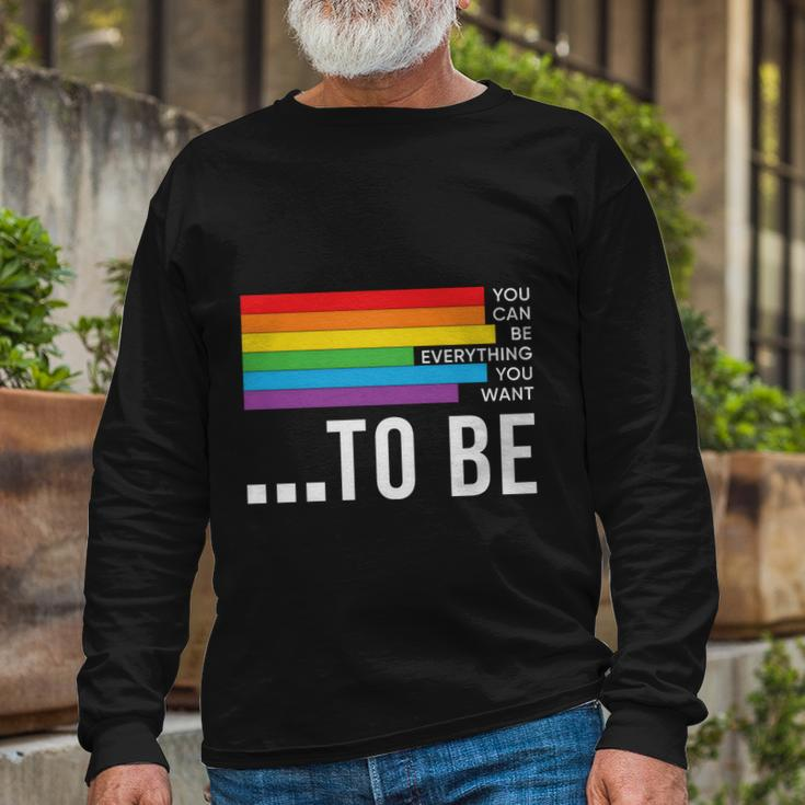 Dare To Be Yourself Lgbt Pride Month Long Sleeve T-Shirt Gifts for Old Men