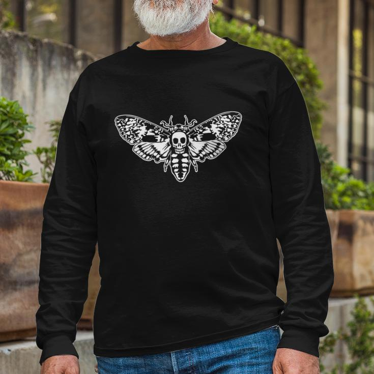 Deaths Head Moth Tshirt Long Sleeve T-Shirt Gifts for Old Men