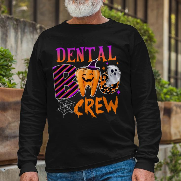 Dental Boo Crew Boo Th Dentist Matching Halloween Long Sleeve T-Shirt Gifts for Old Men