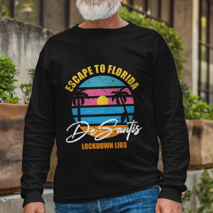 Desantis Escape To Florida Great V3 Long Sleeve T-Shirt Gifts for Old Men