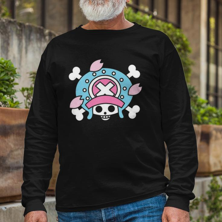 Doctor Reindeer Chop Cotton Candy Pirate Flag Jolly Roger Long Sleeve T-Shirt T-Shirt Gifts for Old Men